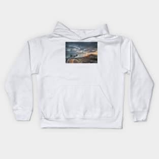 Mumbles Lighthouse and Pier Kids Hoodie